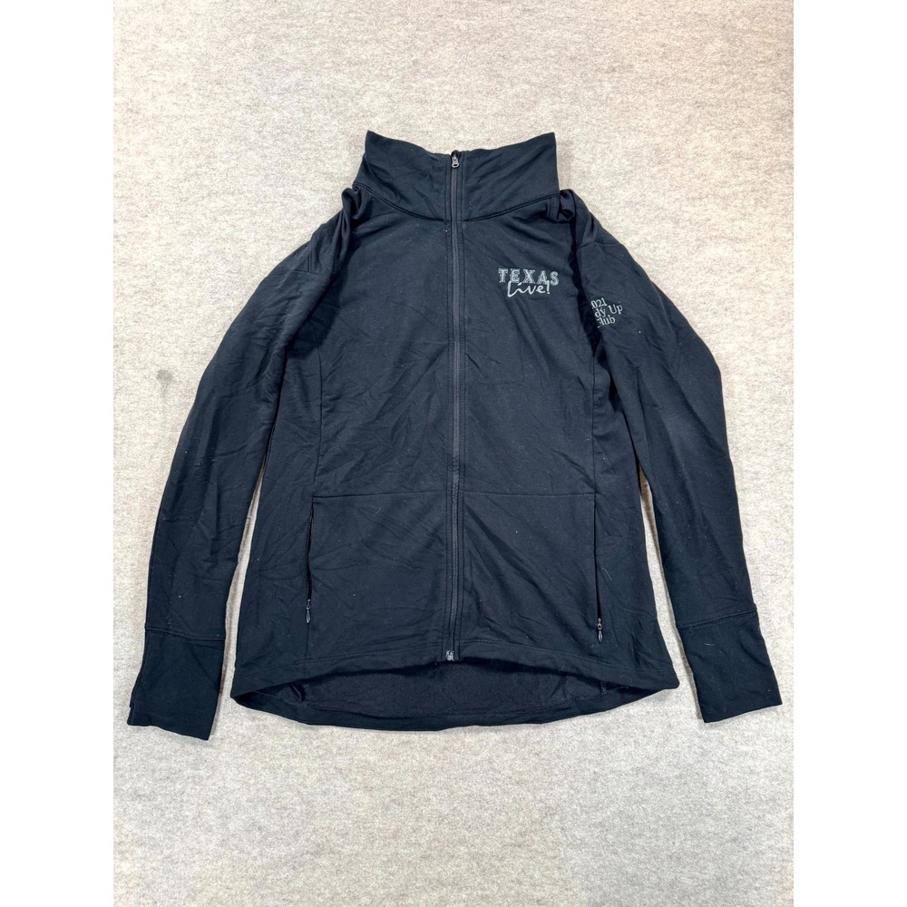 Sport-Tek Womens Black Full Zip Mock Neck Athletic Jacket Medium Texas Live 2021